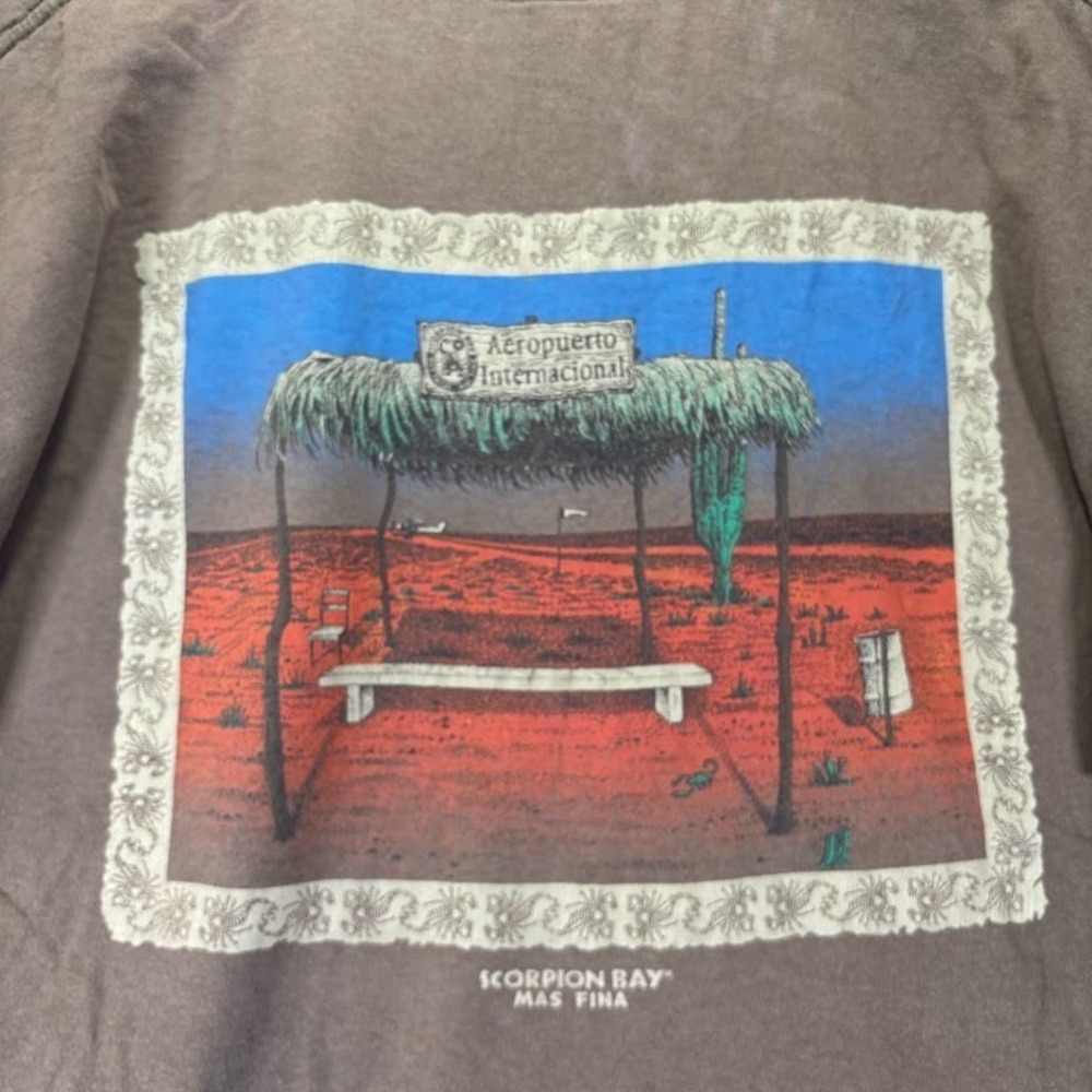 Scorpion Bay Mas Fina VTG T-shirt XL USA Single Stitch Aueropuerto Internacional